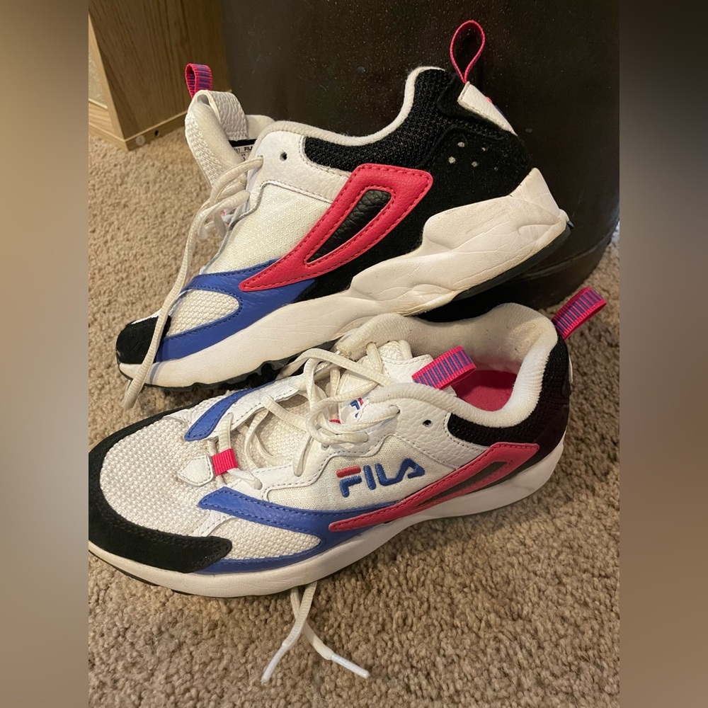 Fila Women's White, Pink, and Blue Athletic Shoes - Picture 10 of 10